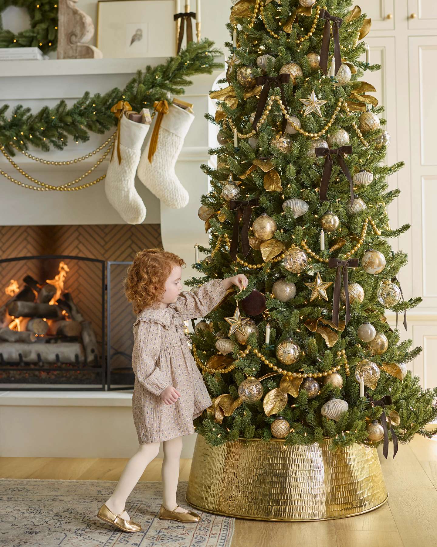 Rustic Elegance Gilded Clear Glass Ball Ornament Set
