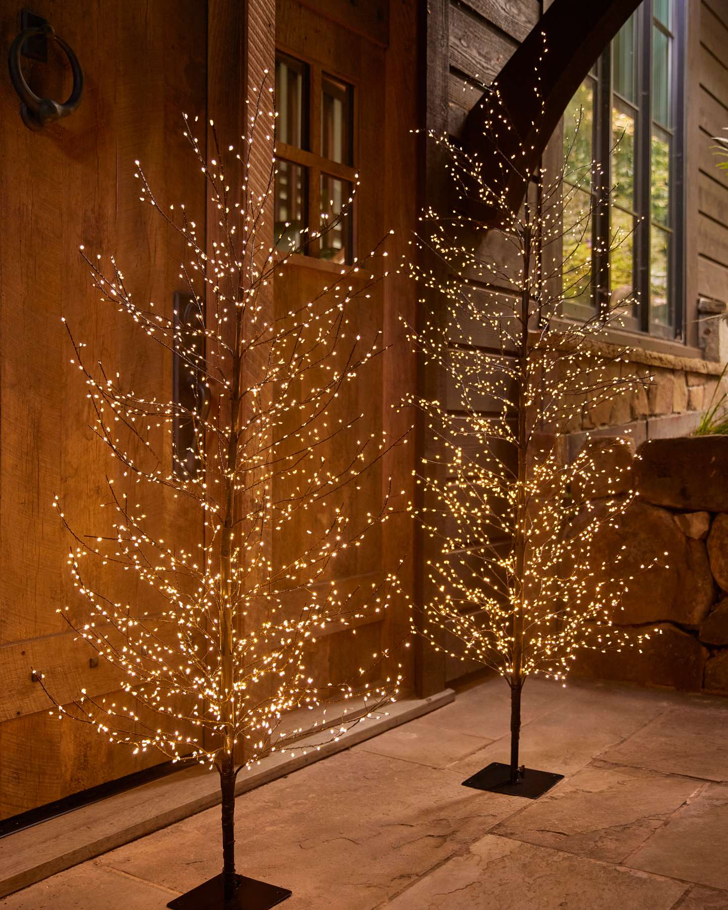 Balsam Hill Outdoor Fairy Light Twig Artificial Christmas Tree Lifestyle