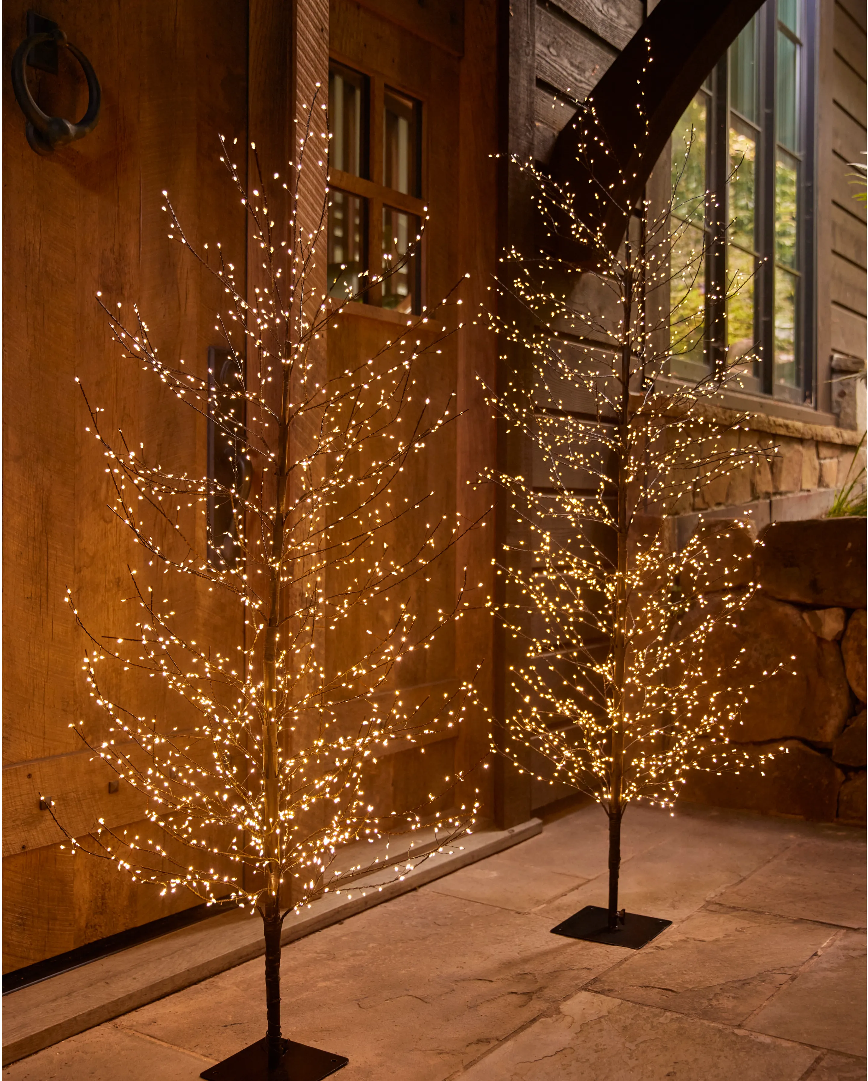 tobacco stick tree with lights A little touch of our farm my on the screen porch and 8 ft. Fairy Light Twig Artificial Christmas