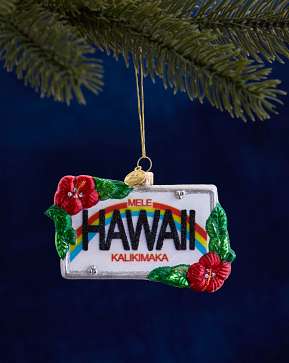 Balsam Hill Studio Hawaii License Plate Ornament Balsam Hill Studio Hawaii License Plate Ornament
