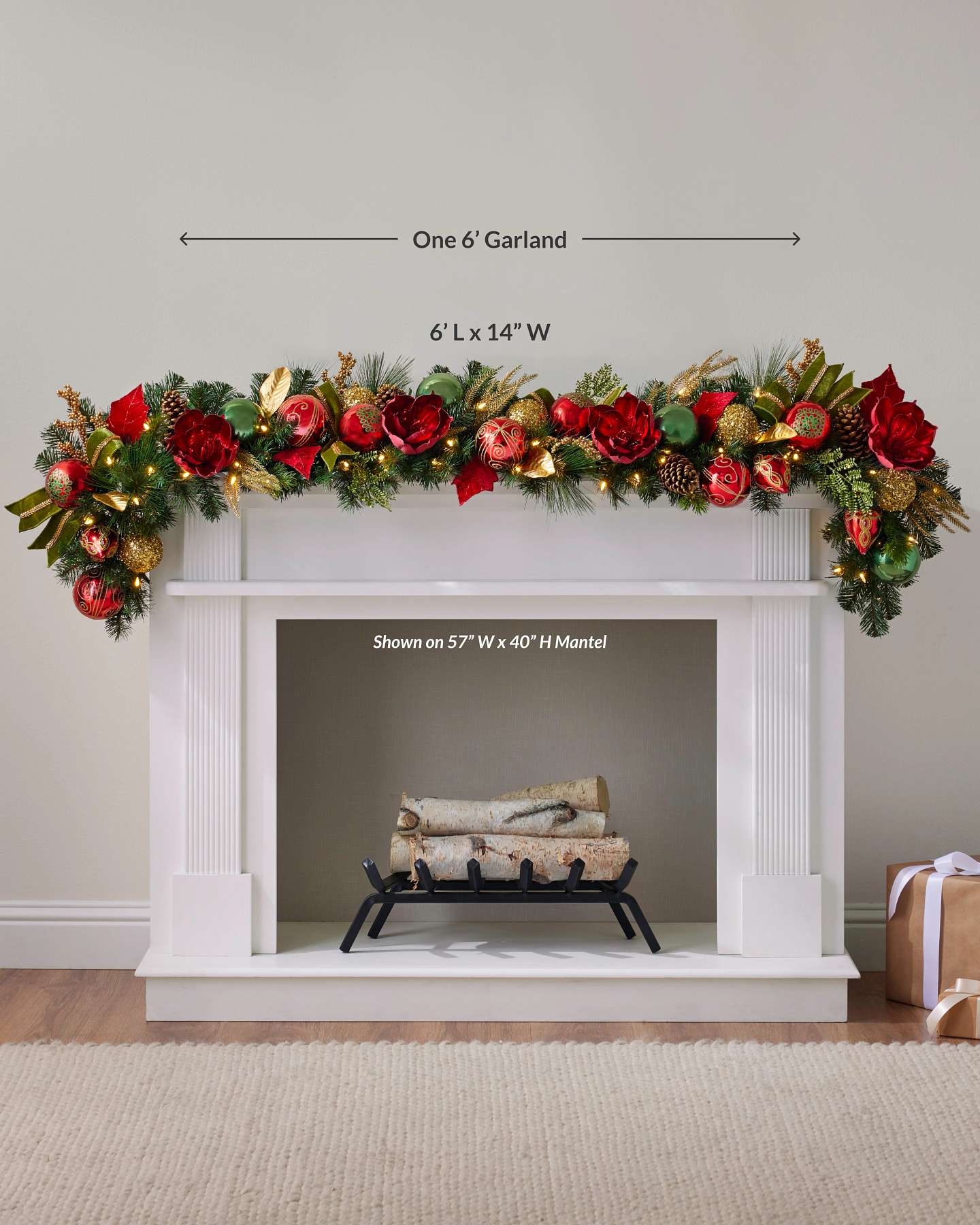 6' Outdoor Holiday Grandeur Garland