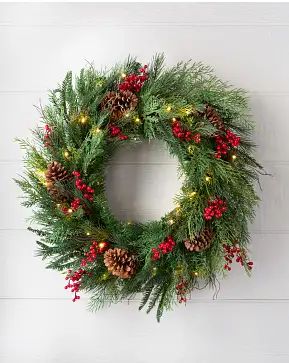Outdoor Red Berry Pine Wreath Outdoor Red Berry Pine Wreath