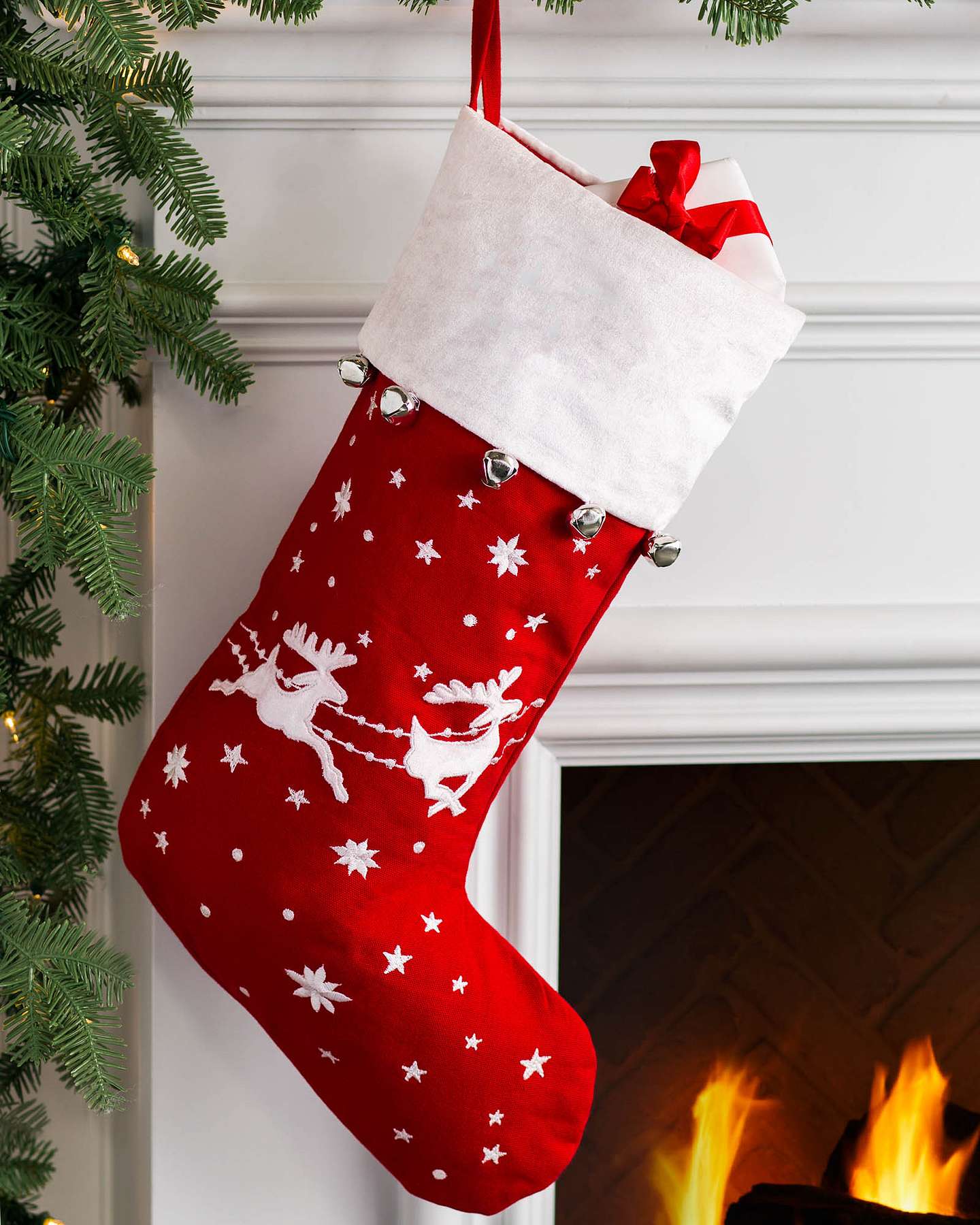 Balsam Hill Prancing Reindeer Stocking Product Showcase