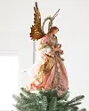 Rose Gold Holy Angel Tree Topper by Balsam Hill Closeup 10