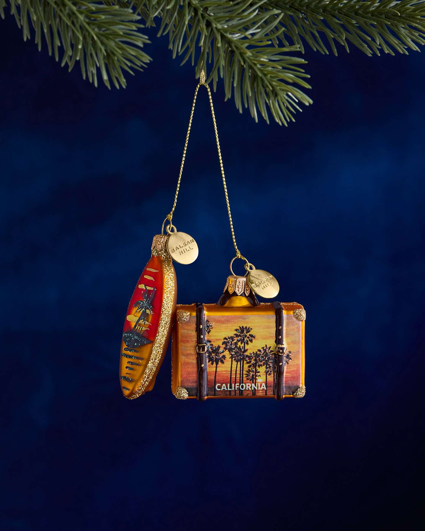 Balsam Hill Studio California Luggage Ornament