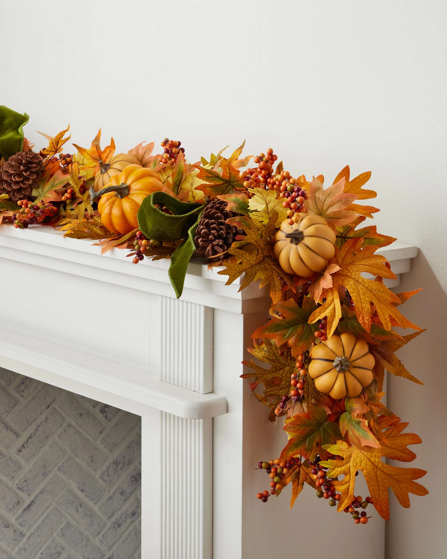 Balsam Hill Golden Harvest Artificial Fall Garland Full Set View