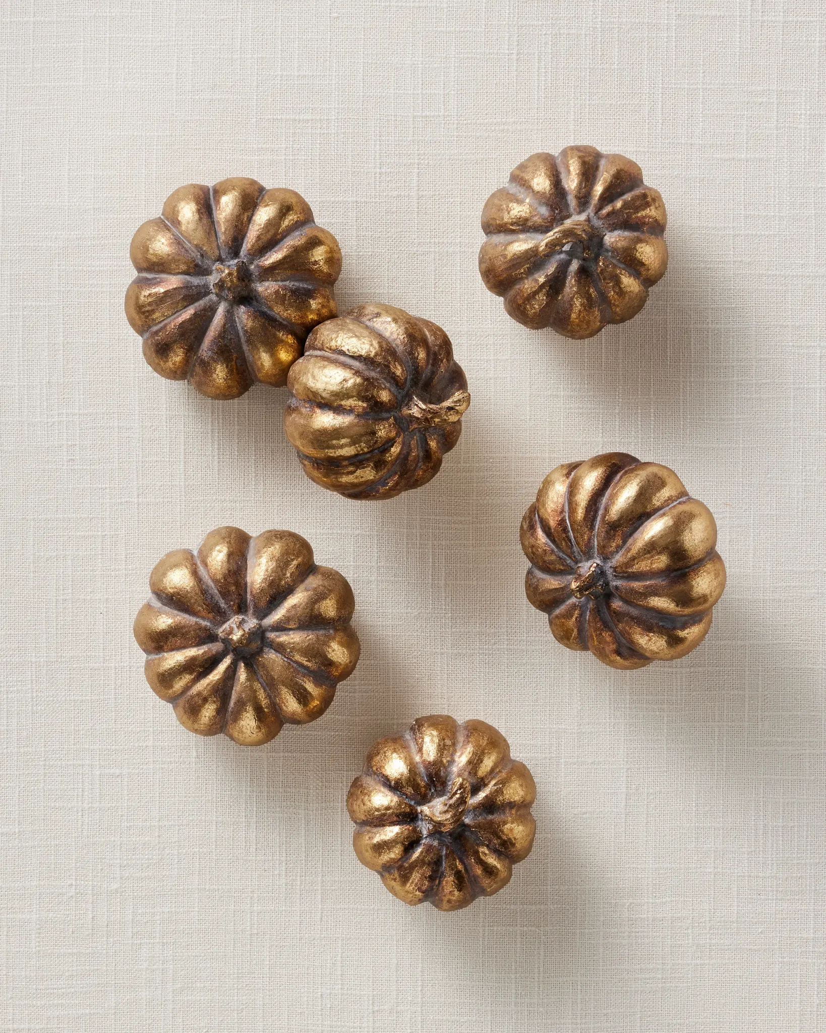 Bronzed Mini Pumpkin Decoration Set | Balsam Hill