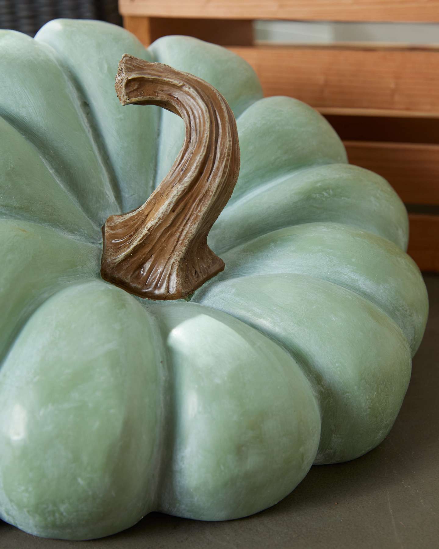 Balsam Hill Outdoor Fairytale Heirloom Pumpkins Set of 3 Close-Up View