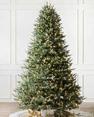 Balsam fir artificial Christmas tree pre-lit with clear lights