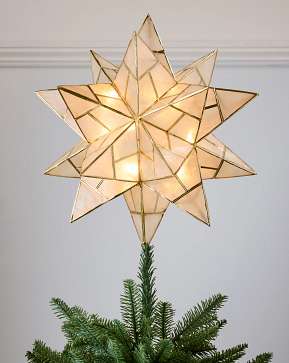 Lit Capiz Star Tree Topper Lit Capiz Star Tree Topper
