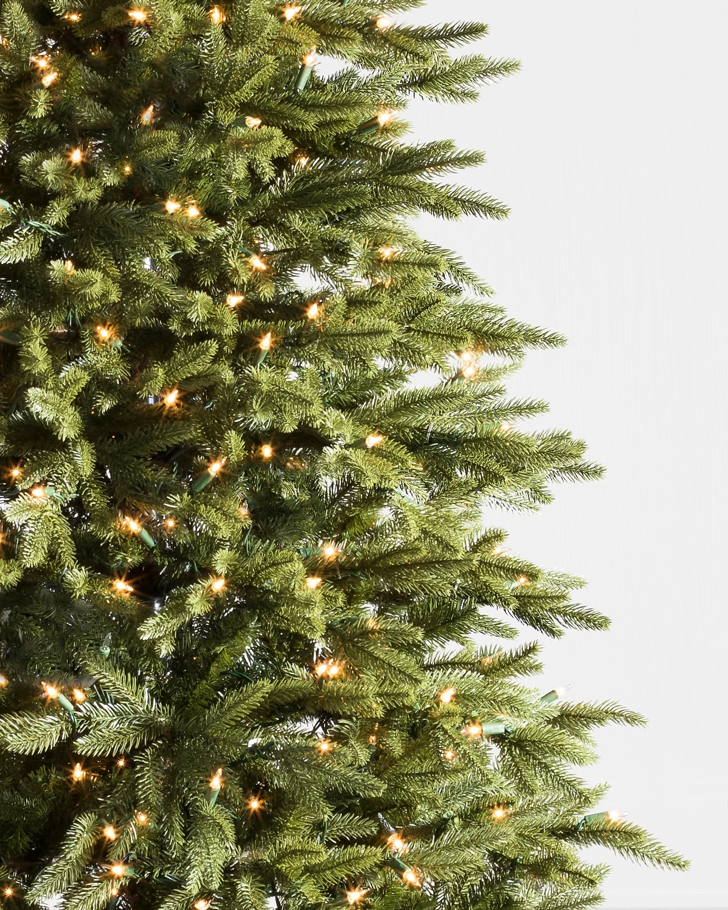 Silverado Slim Tree by Balsam Hill Candlelight Clear LED Closeup 10