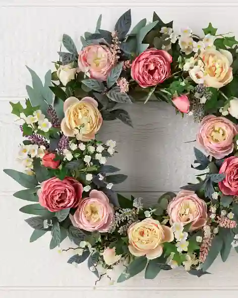 Outdoor Provence Rose Wreath by Balsam Hill SSCR