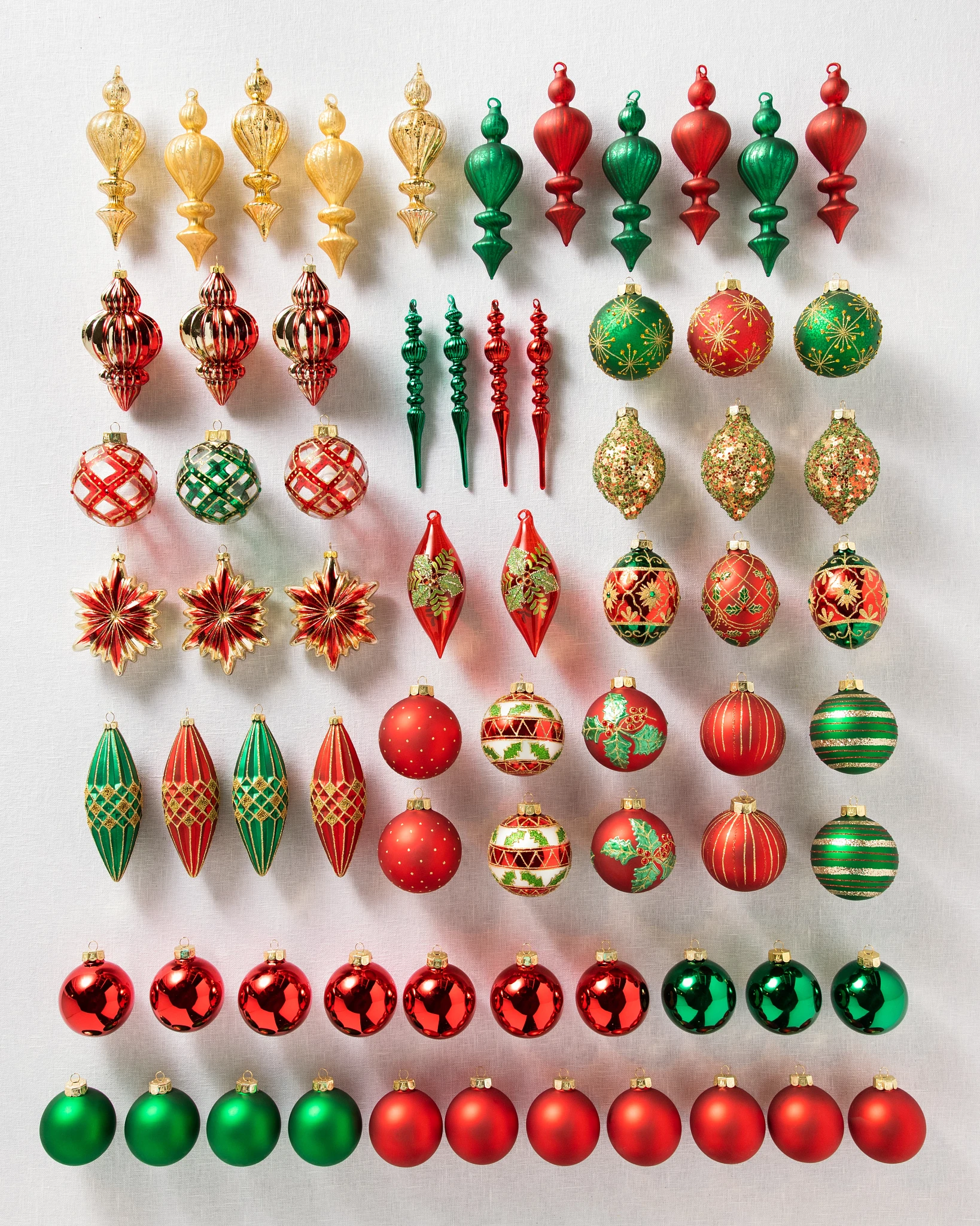 Christmas Cheer Glass Ornament Set
