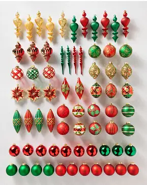 Christmas Cheer Glass Ornament Set Christmas Cheer Glass Ornament Set