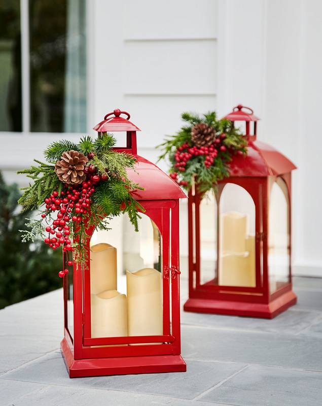 Holiday Lantern with LED Candles by Balsam Hill Lifestyle 30