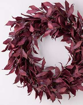 Burgundy Leaves Wreath Burgundy Leaves Wreath