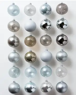 Silver BH Essentials Tonal Bauble Set Silver BH Essentials Tonal Bauble Set