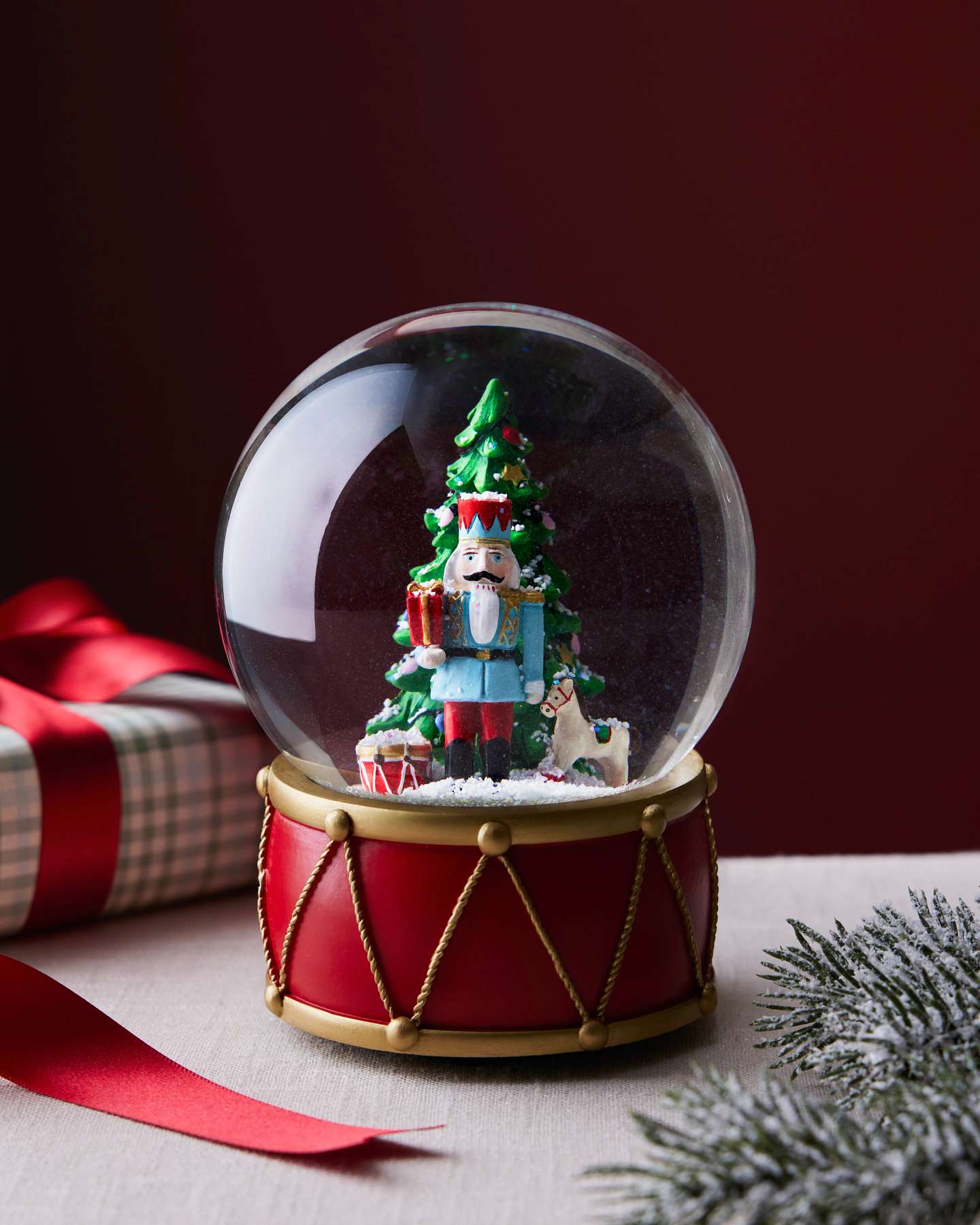 Nutcracker Musical Snow Globe