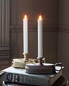 Brushed Bronze Battery-Operated Window Candles, Set of 2 by Balsam Hill