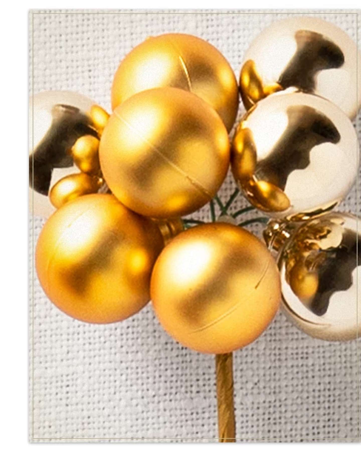 Balsam Hill Brilliant Burst Ornament Mini Artificial Christmas Tree Picks
