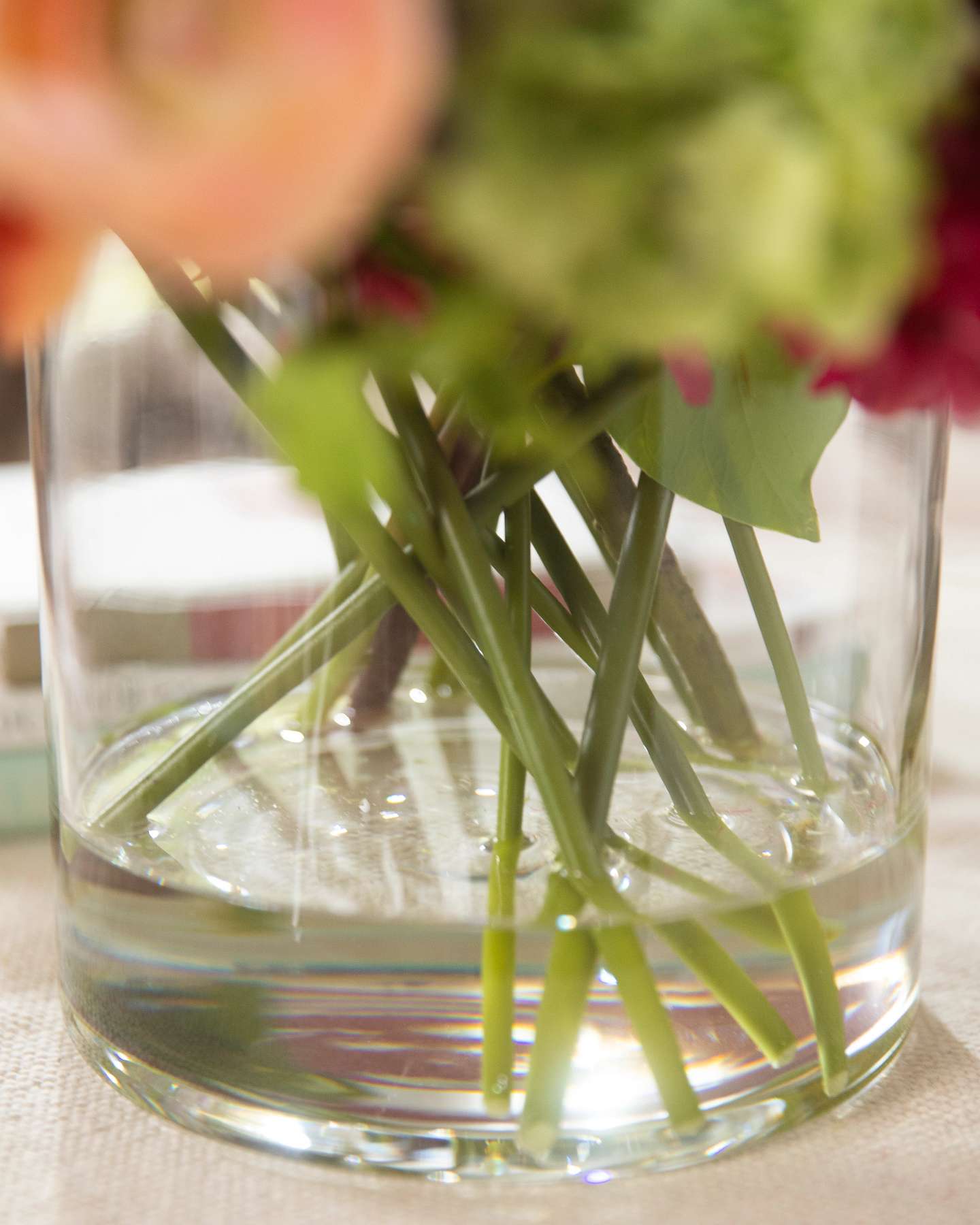 Balsam Hill Hydrangea and Ranunculus Artificial Flower Arrangement Bottom Closeup View
