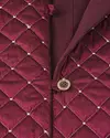 60in Cranberry Regency Dupioni Quilted Tree Skirt by Balsam Hill Closeup 60