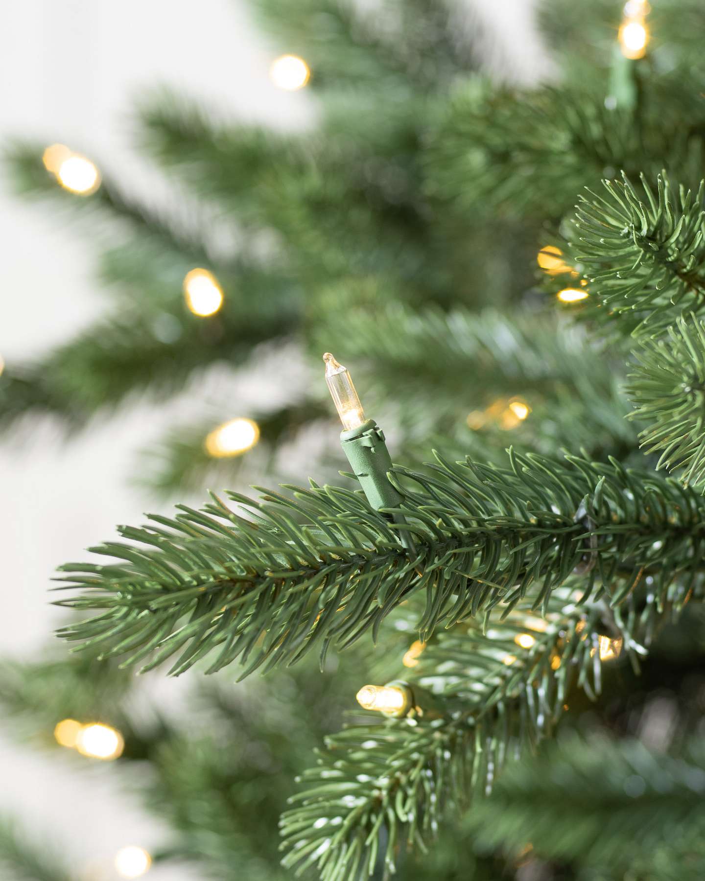 Balsam Hill Light String Closeup on Durango Douglas Fir Artificial Christmas Tree