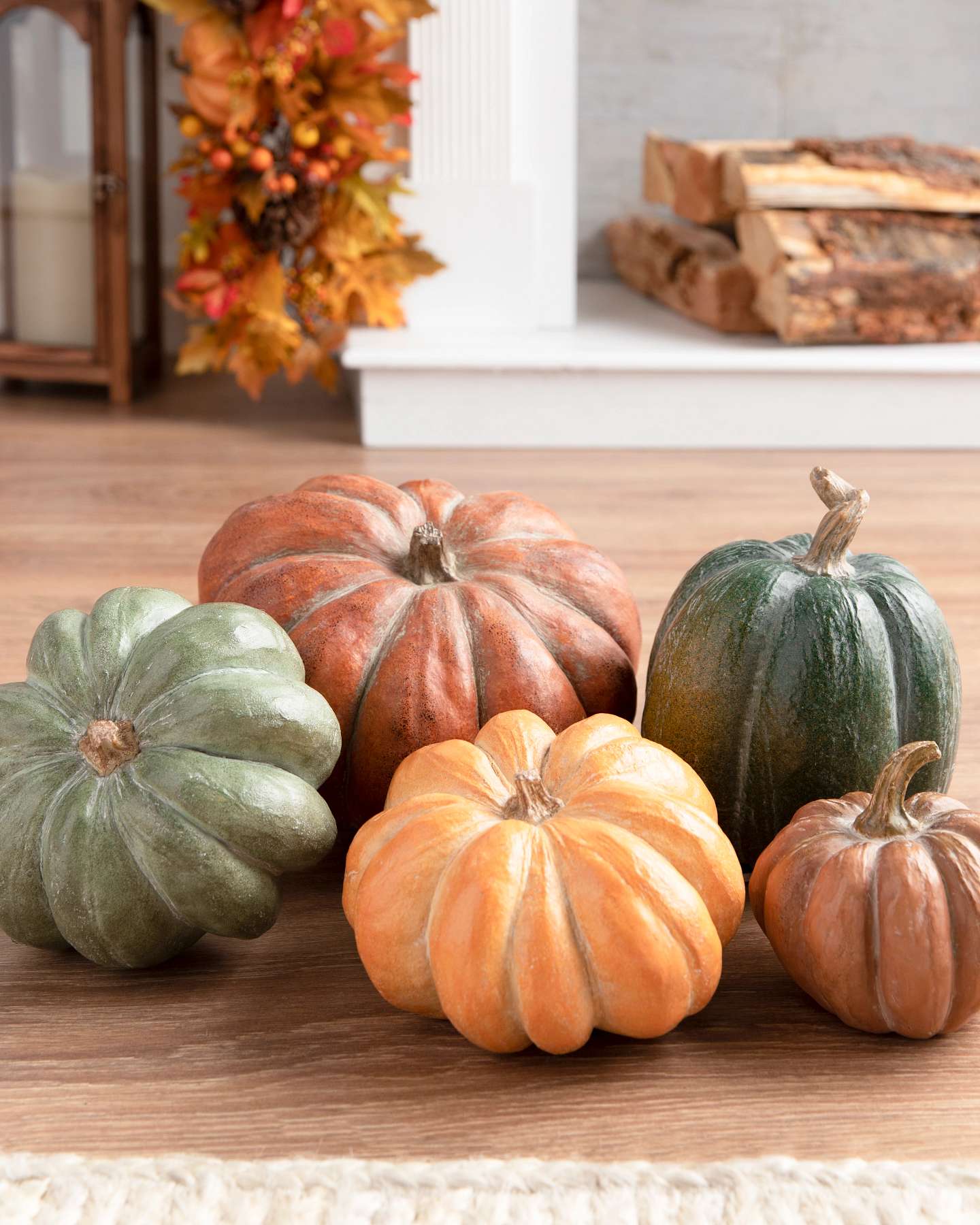 Balsam Hill Tabletop Heirloom Pumpkins Set of 5 Perfect for Fall Decor