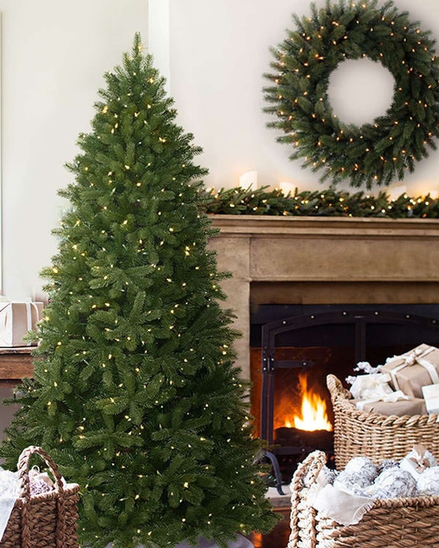 Balsam Hill Woodland Spruce Artificial Christmas Tree Lifestyle View