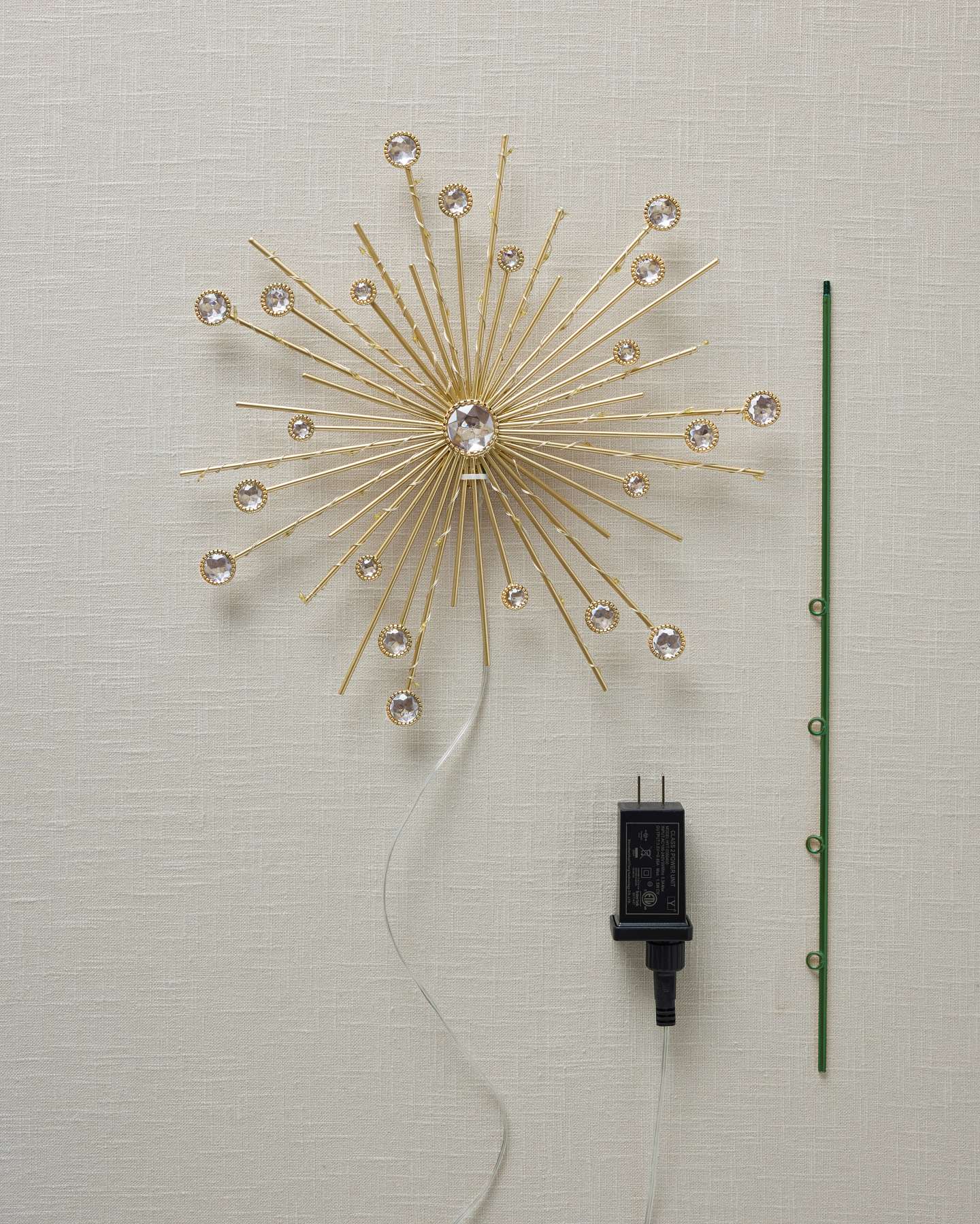 Étoile de Noël dorée illuminée de 13 po