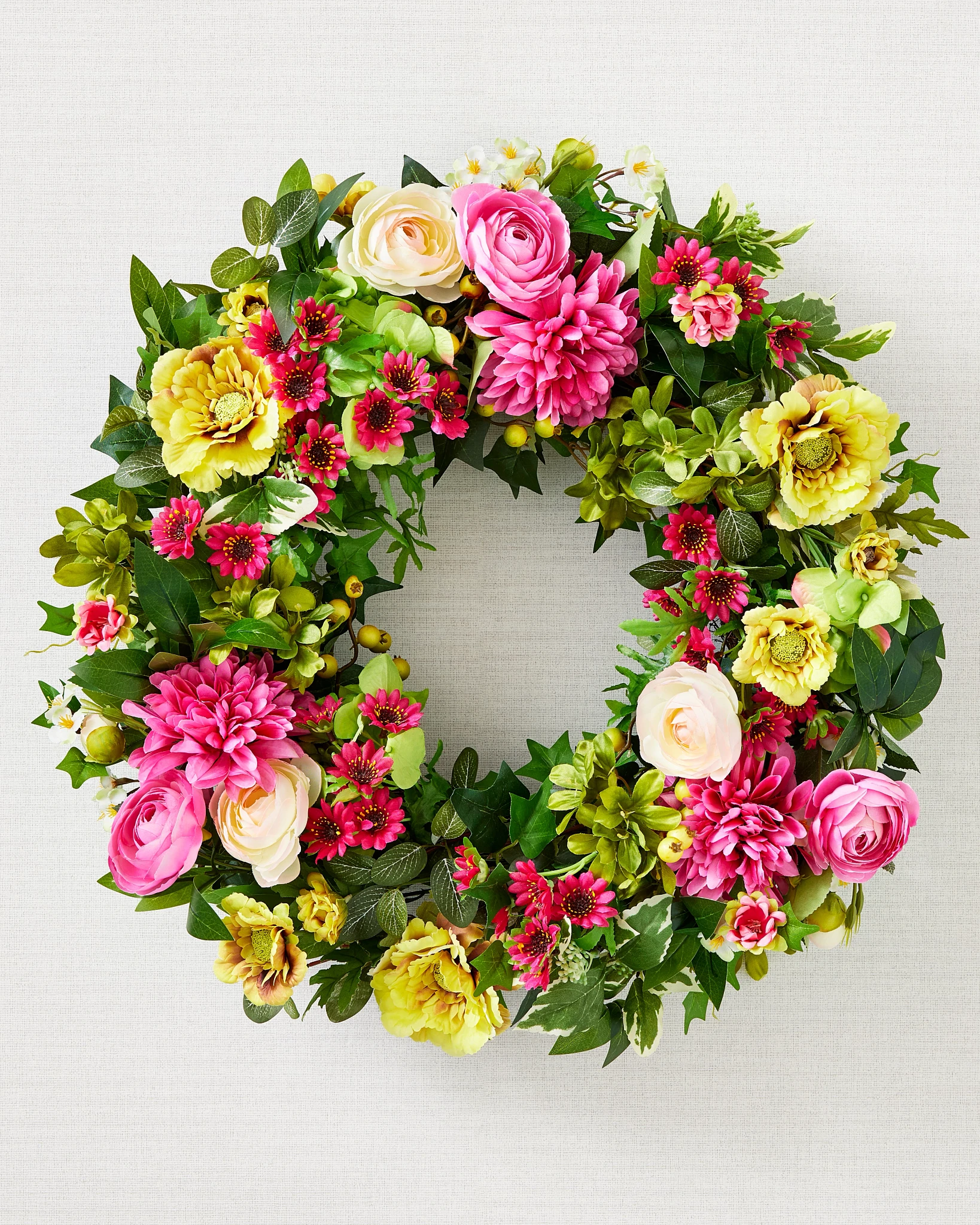 Outdoor Vivid Blooms Wreath