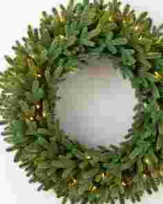 32 inches Clear LED BH Norway Spruce Wreath by Balsam Hill SSCR