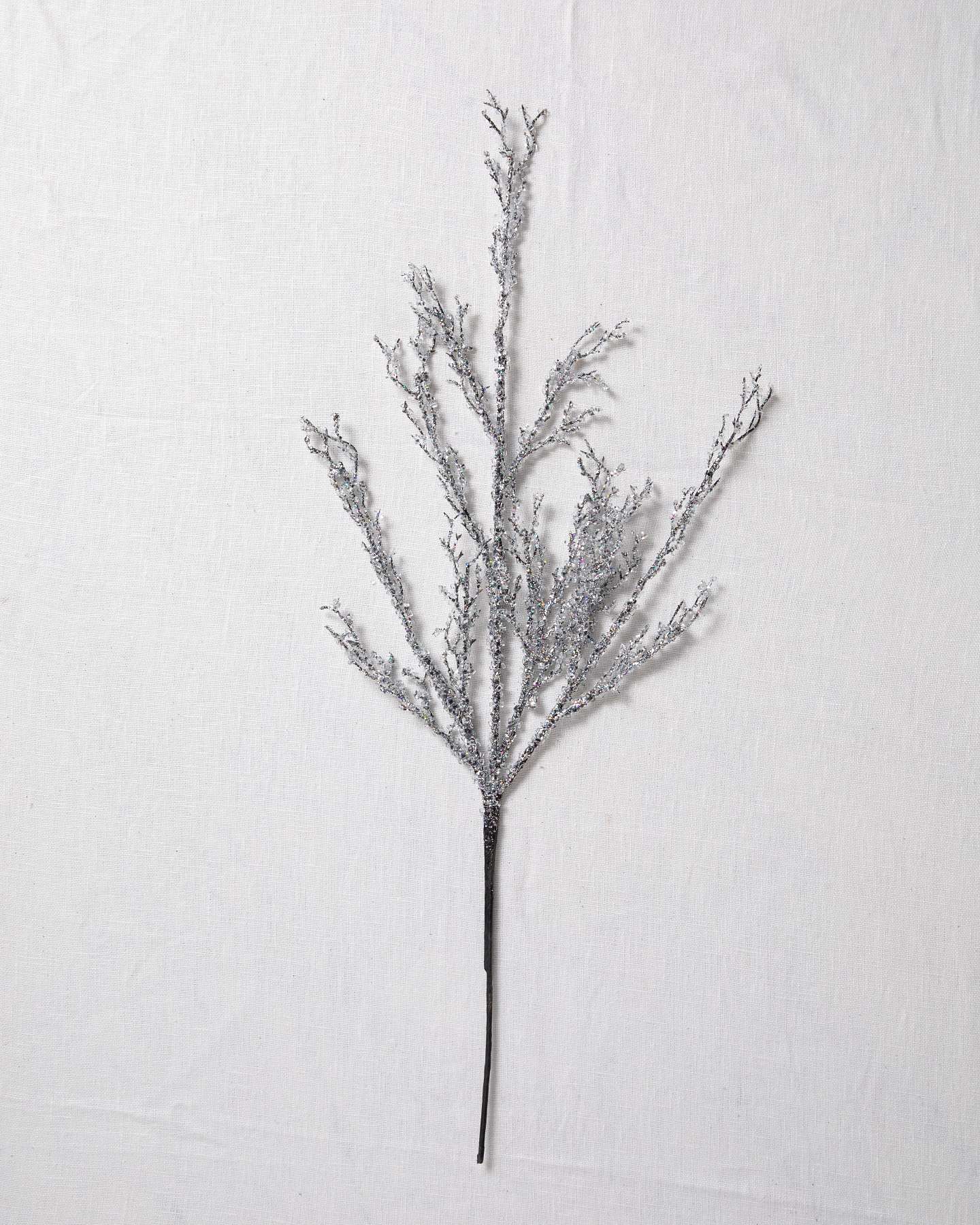 Branches ornées de pierreries blanches, ensemble de 12