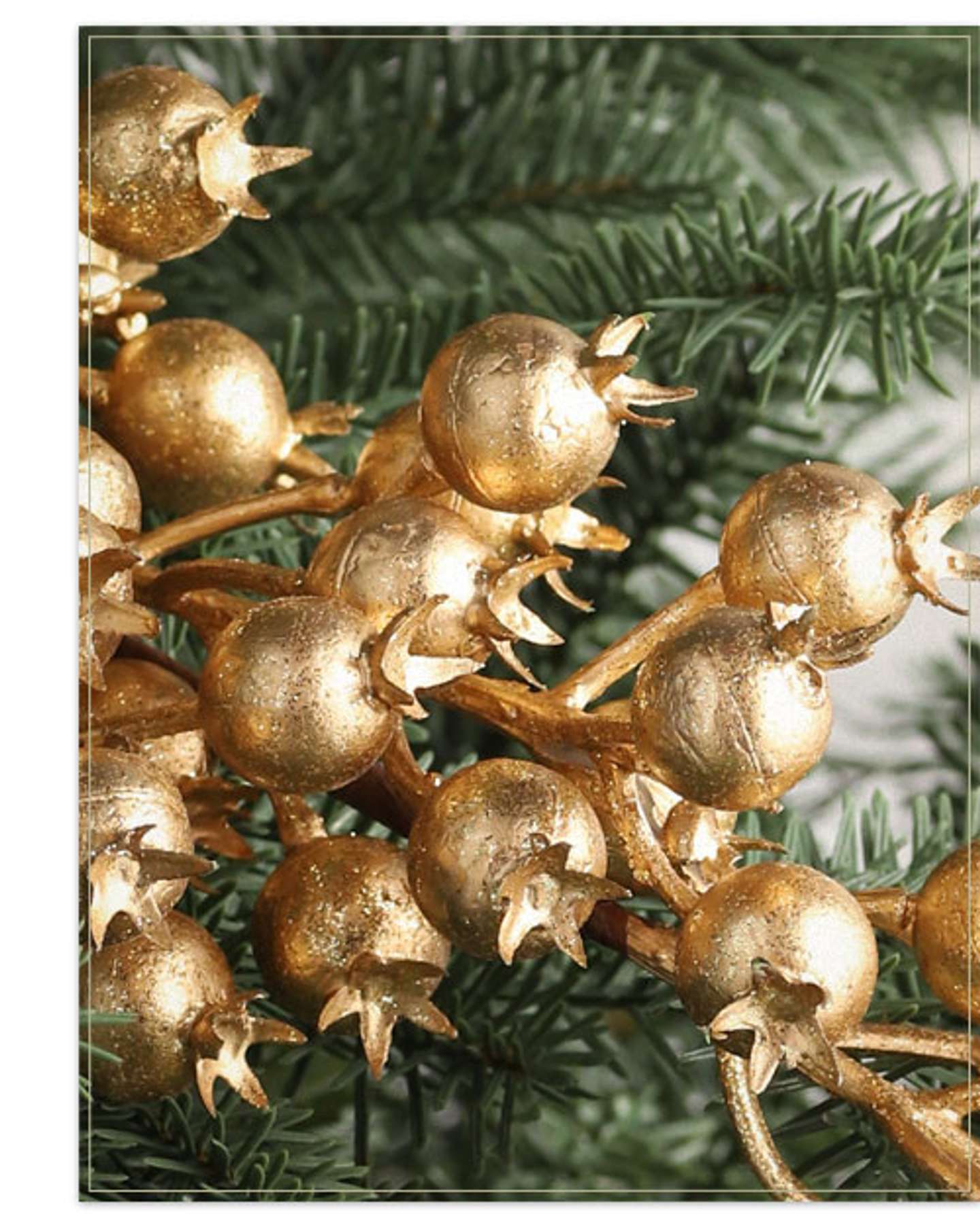 Balsam Hill Large Metallic Berry Artificial Christmas Tree Picks Product Display