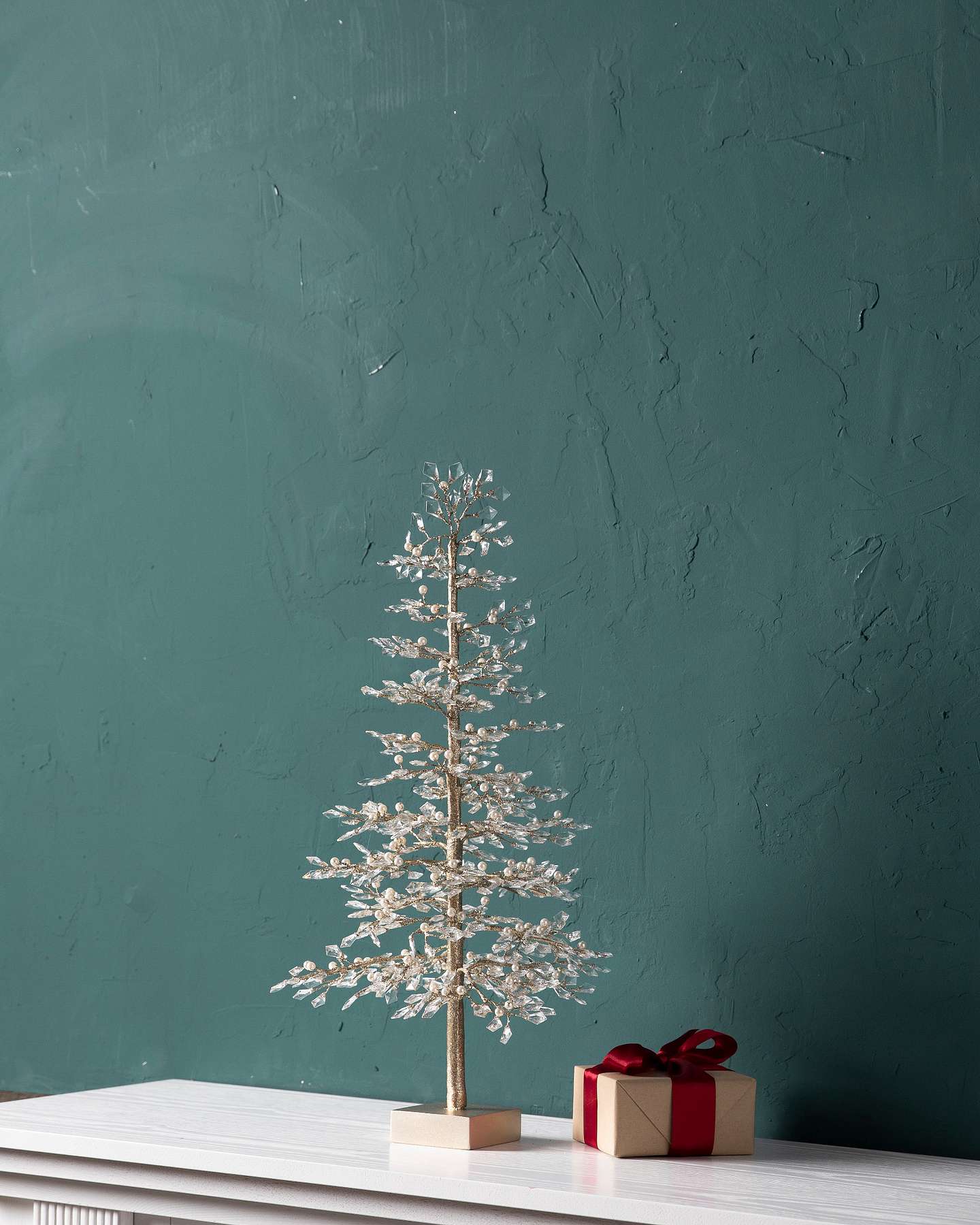 Árbol de cristales y perlas color champán (55 cm) de Balsam Hill | SSC