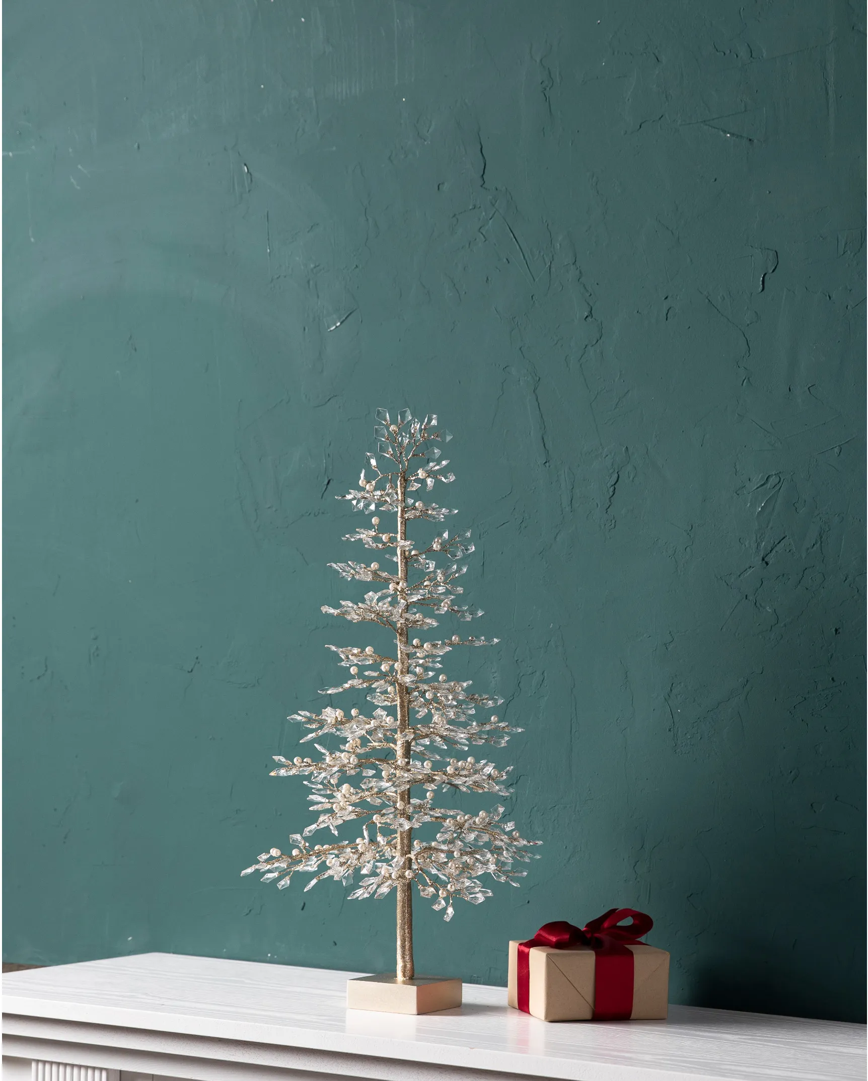 Crystal and Pearl Champagne Christmas Tree Balsam Hill UK