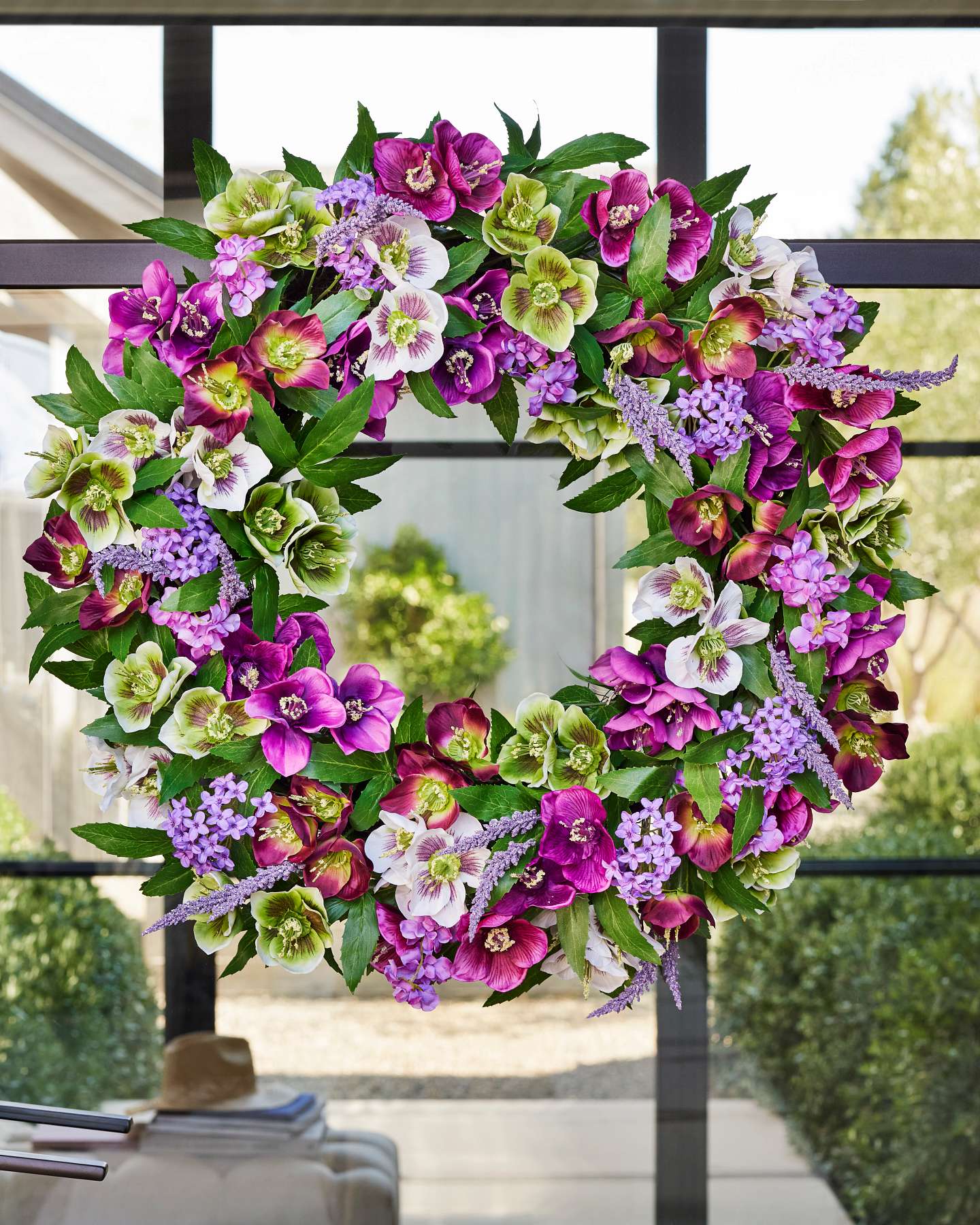Balsam Hill Amethyst Garden Artificial Flower Foliage Lifestyle Display