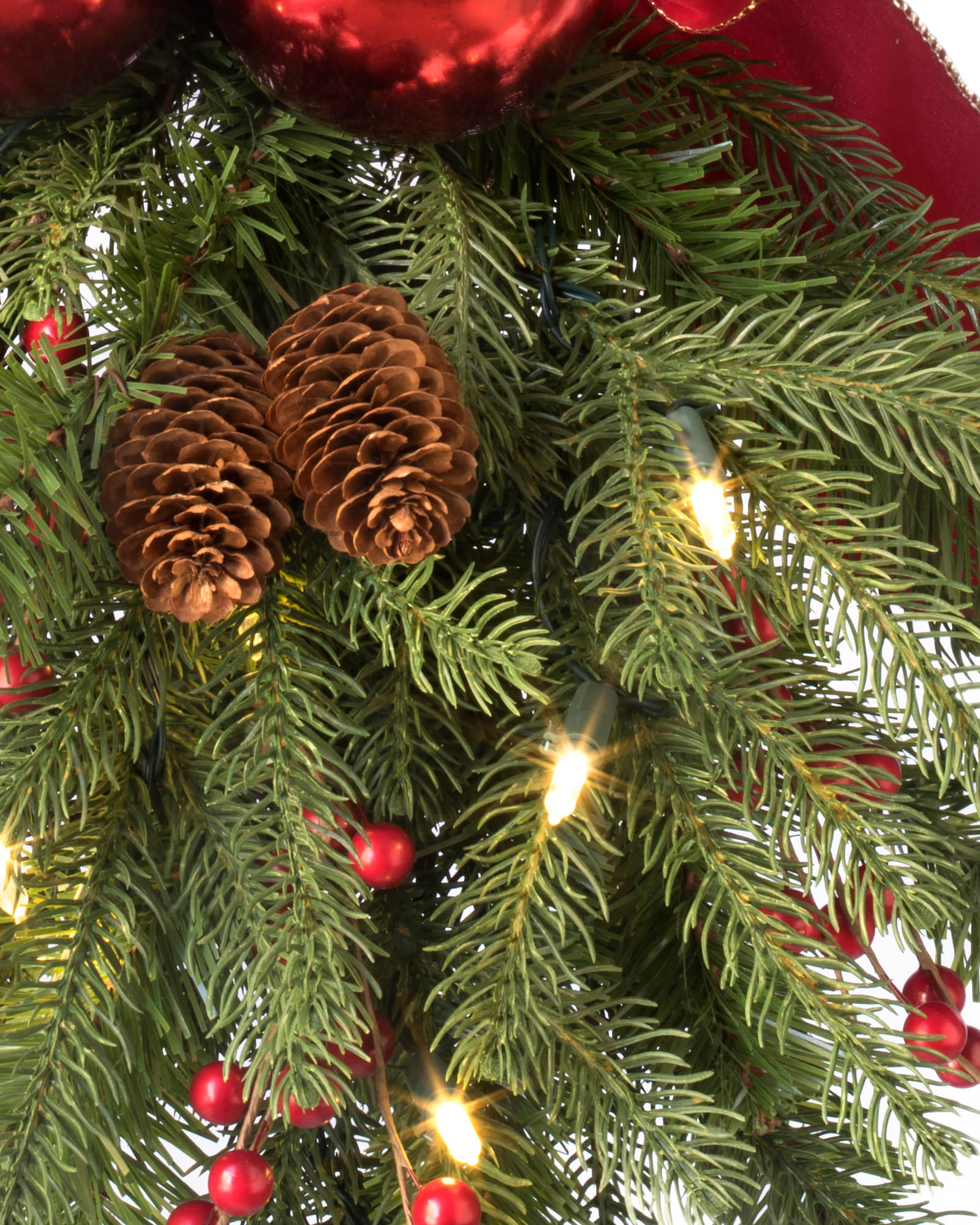 Pre lit Holiday Staircase Swag Balsam Hill