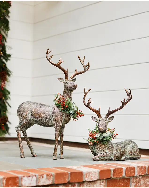 Festive Antiqued Deer by Balsam Hill Lifestyle 10