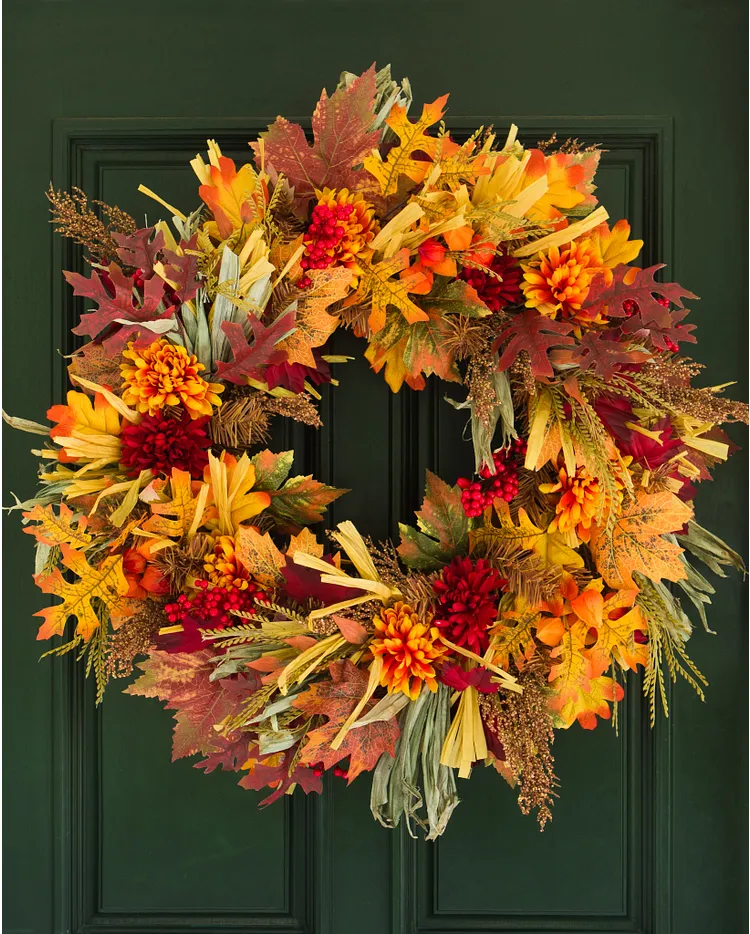 Country Fields Artificial Fall Wreaths Garlands Balsam Hill