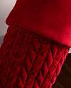 Red Plush Braid Stocking by Balsam Hill Closeup 10
