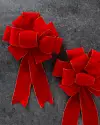 Red Pre Tied Ribbon Bow Set of 2 by Balsam Hill