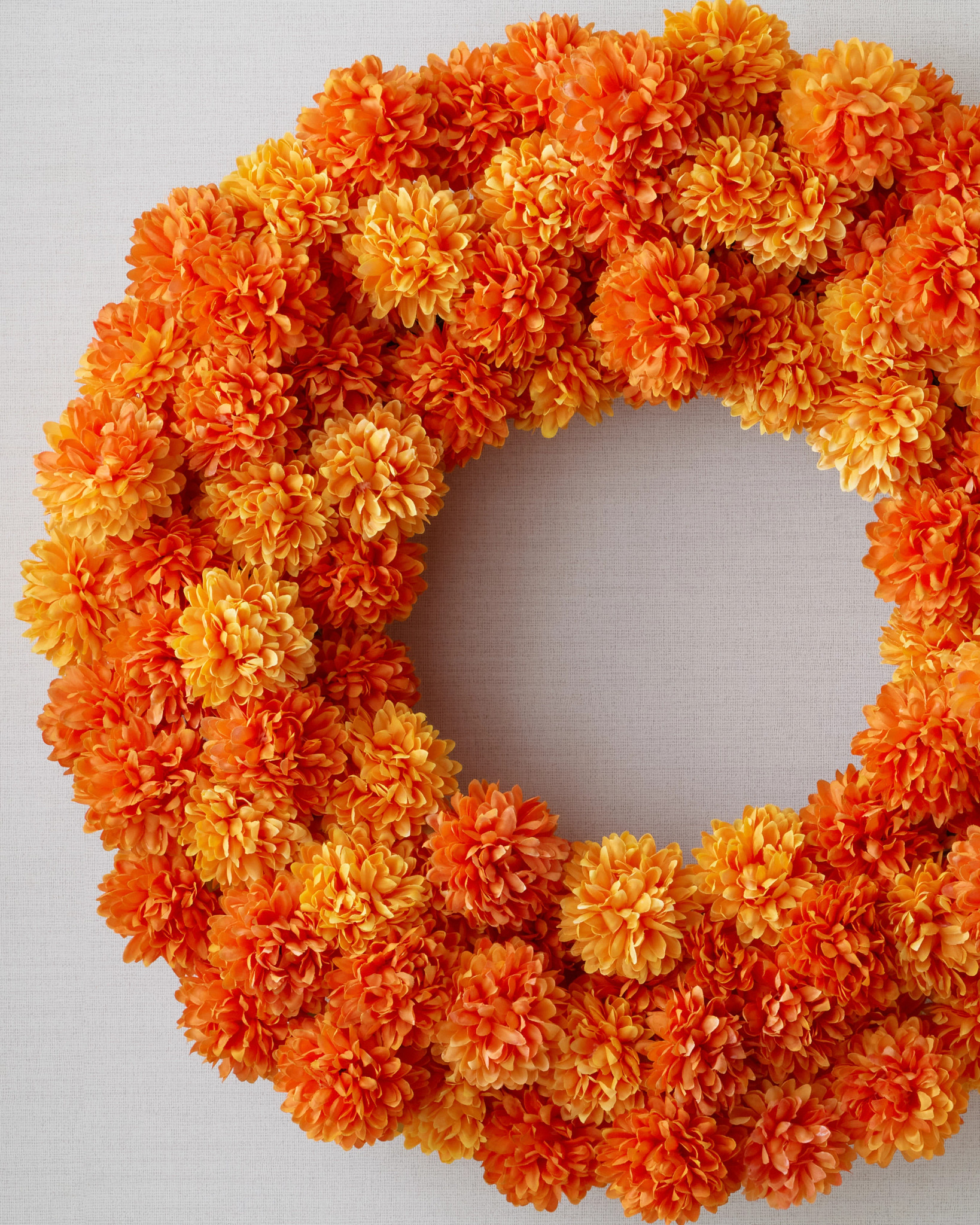 Outdoor Marigold Meadow Wreath