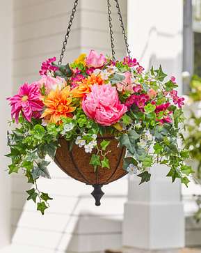 Outdoor Radiant Peony Hanging Basket Outdoor Radiant Peony Hanging Basket