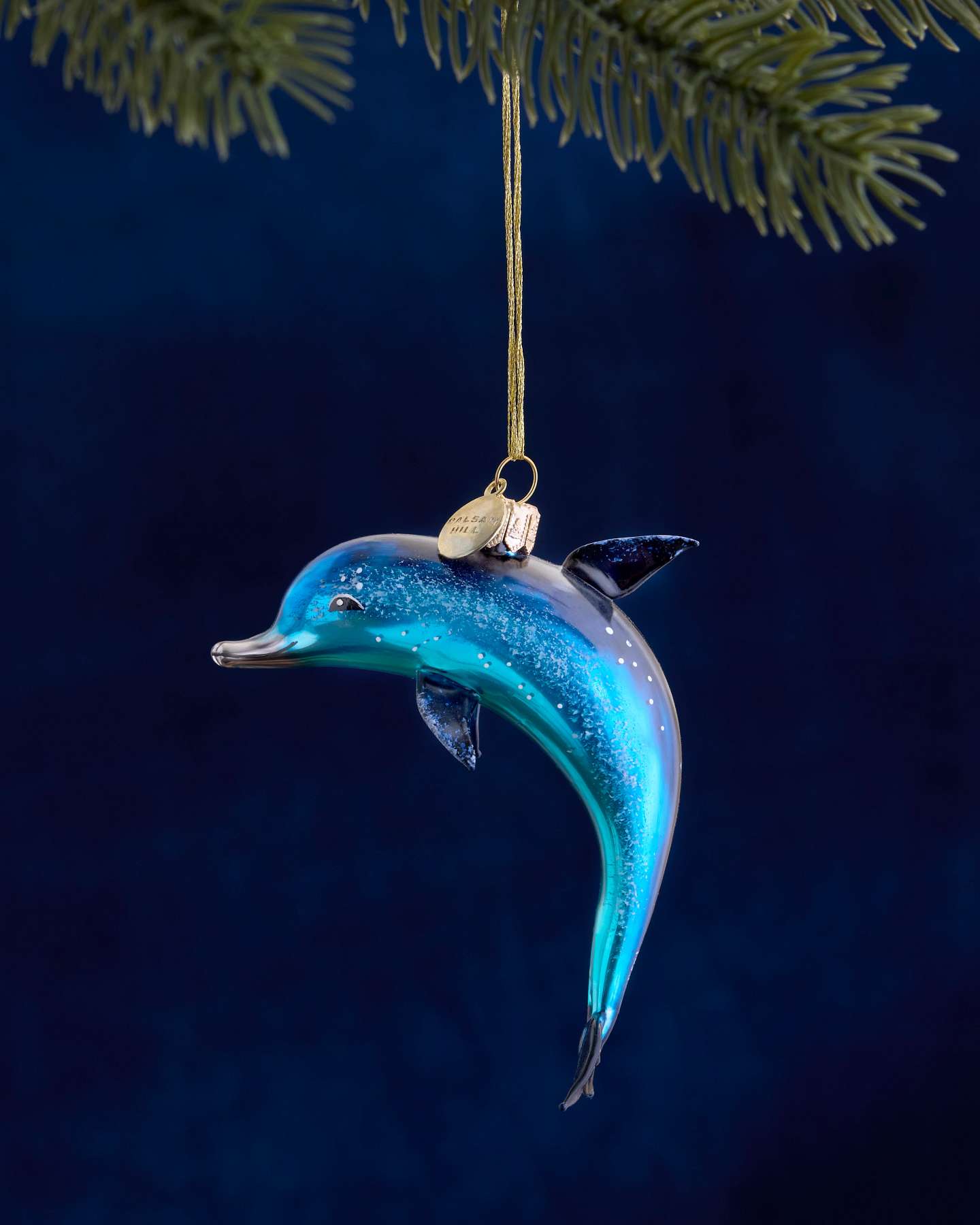 Balsam Hill Studio Small Blue Dolphin Ornament