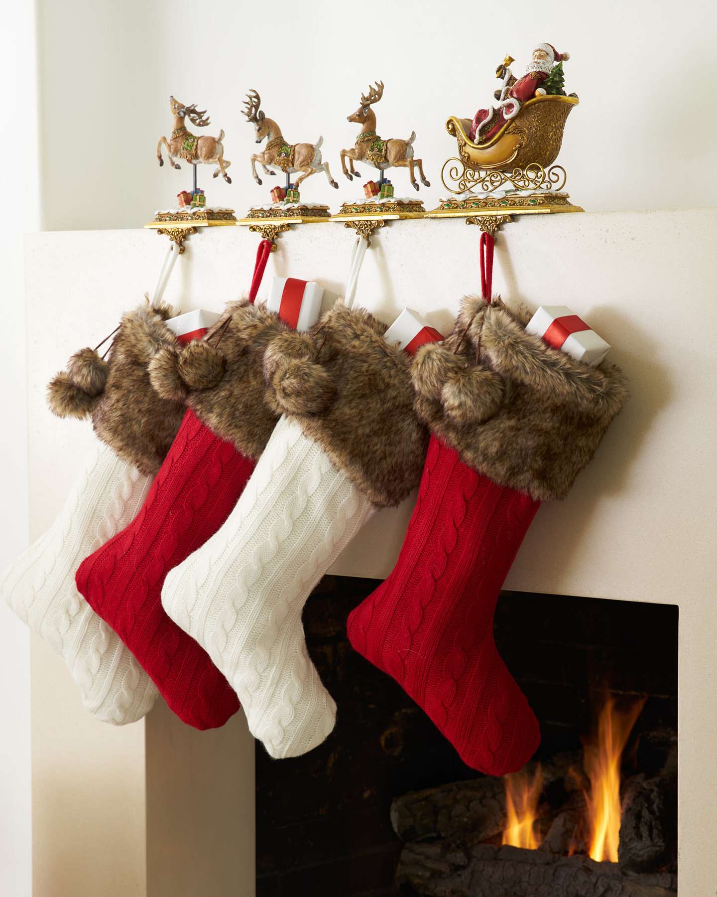 Balsam Hill Set de chaussettes à mailles torsadées