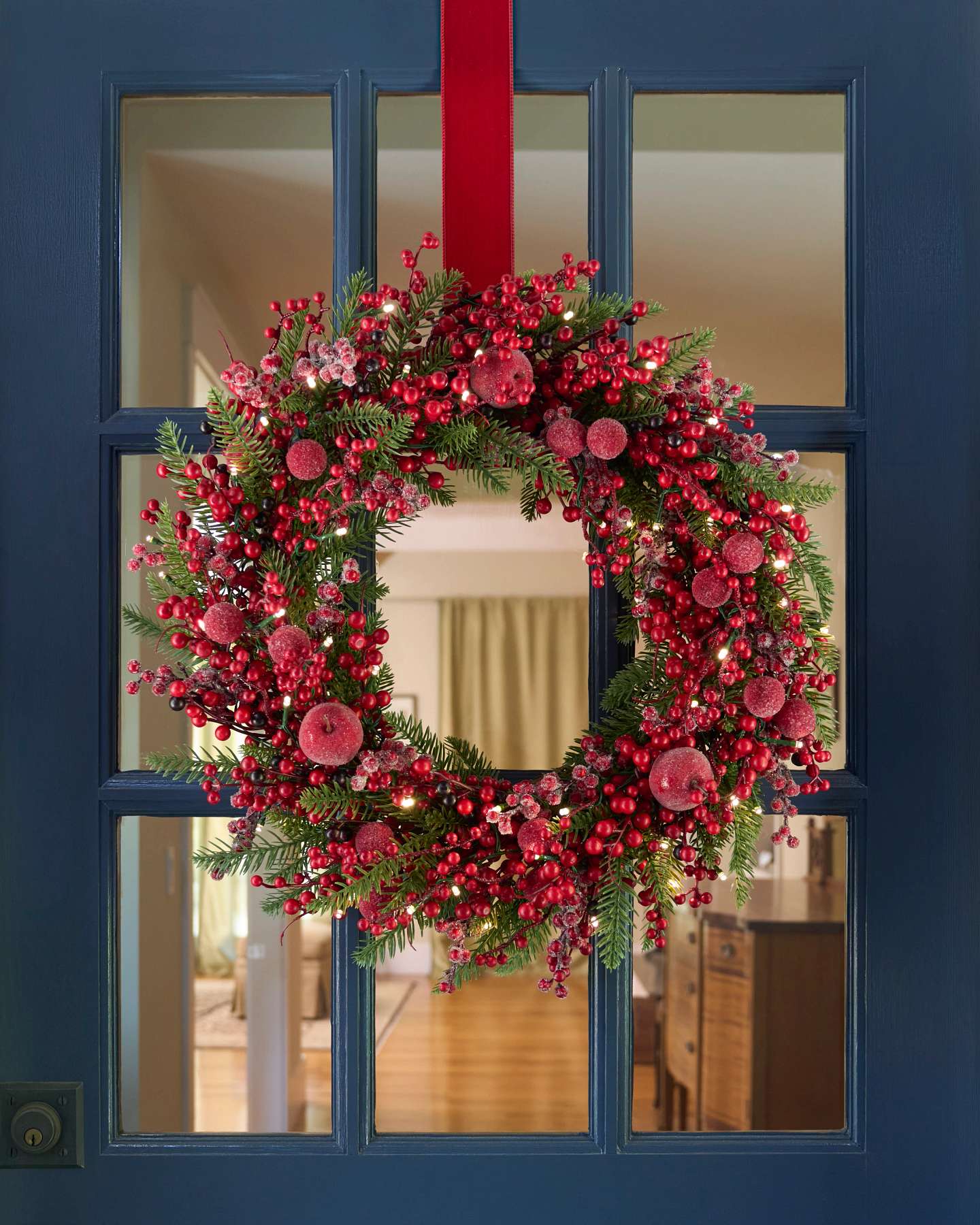 Balsam Hill Sugared Berry Artificial Christmas Foliage Lifestyle Display
