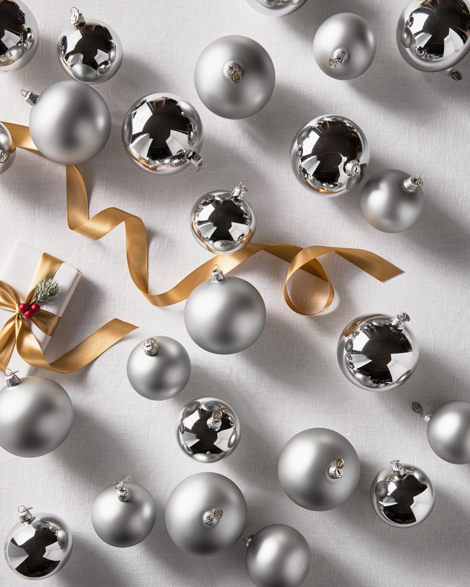 Silver BH Essentials Classic Christmas Ornament Set | Balsam Hill