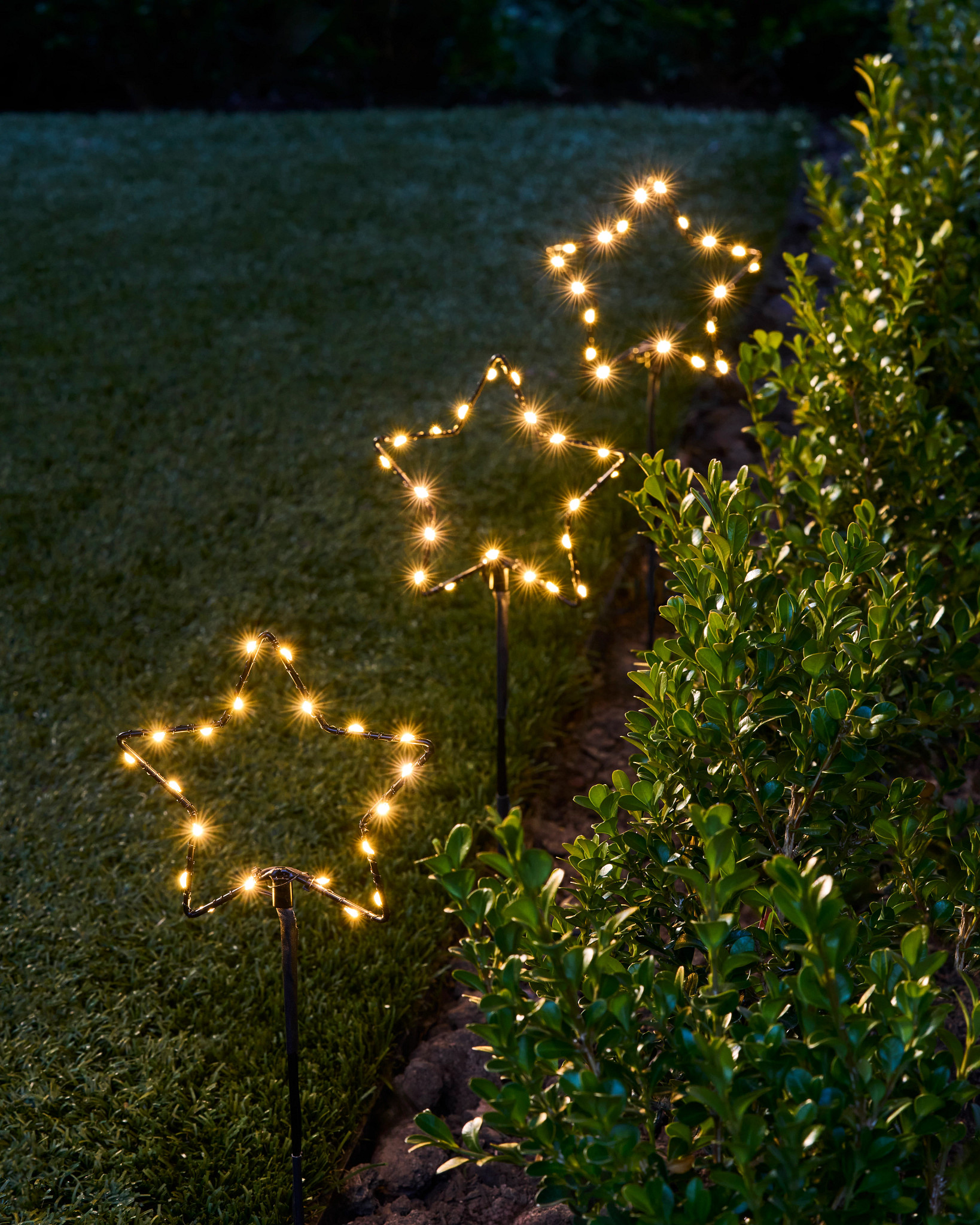 Holiday Silhouettes LED Star Pathway Light Set