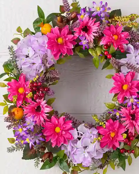 Vibrant Summer Bloom Wreath by Balsam Hill SSCR